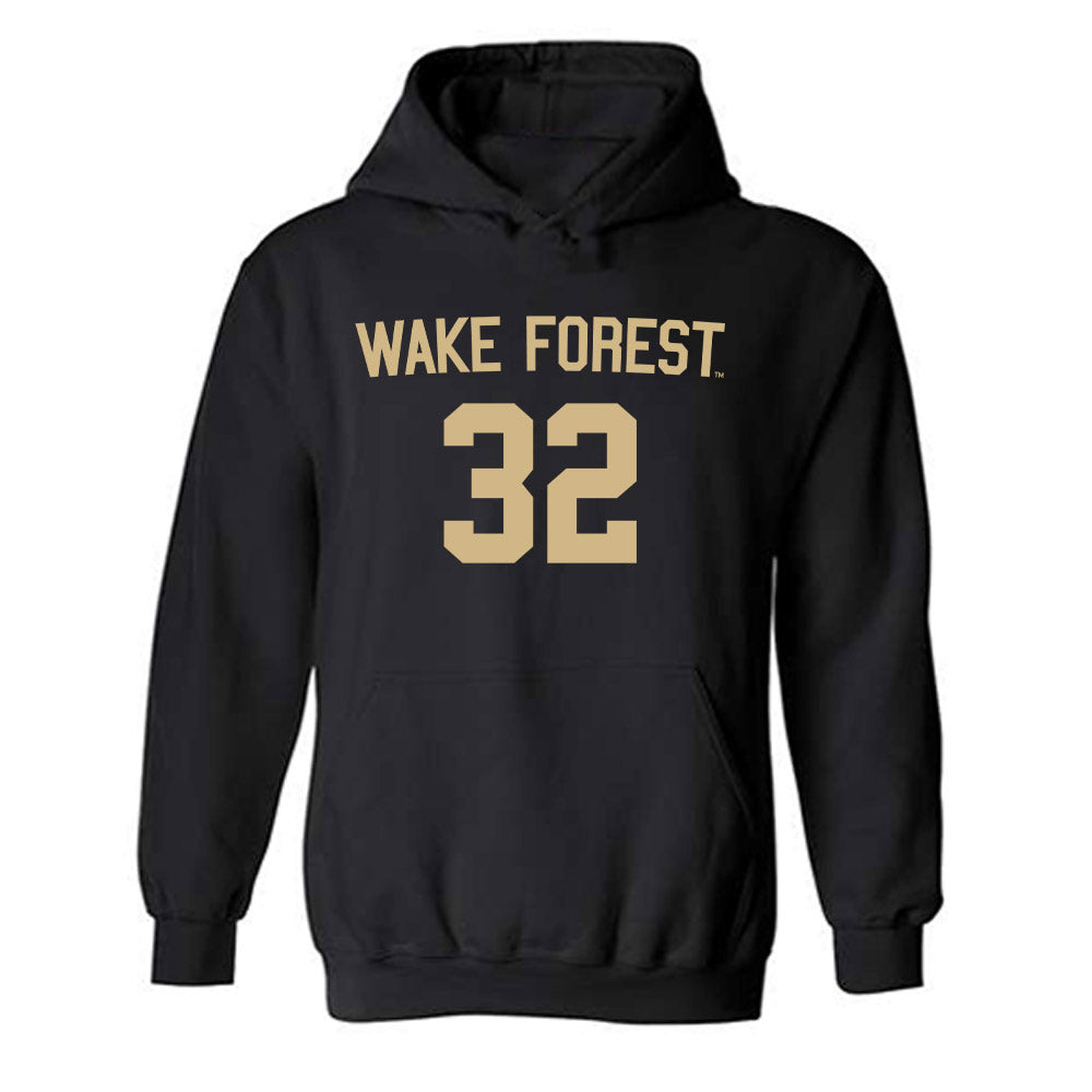 Wake Forest - NCAA Men's Soccer : Tate Lorentz - Replica Shersey Hooded Sweatshirt-0