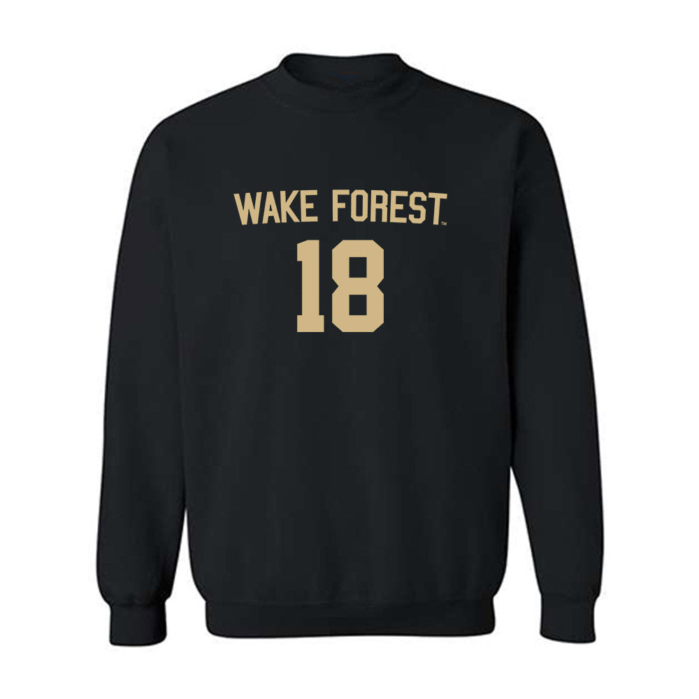 Wake Forest - NCAA Women's Soccer : Allie Flanagan - Replica Shersey Crewneck Sweatshirt-0