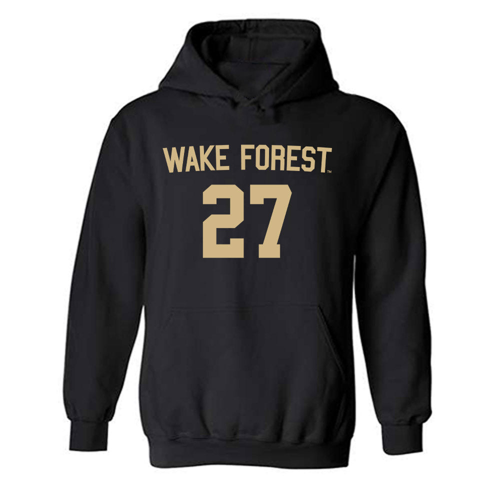 Wake Forest - NCAA Men's Soccer : Copeland Berkley - Replica Shersey Hooded Sweatshirt-0