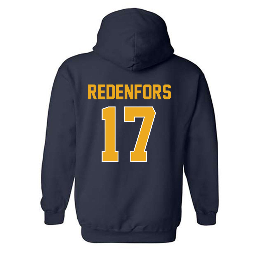 West Virginia - NCAA Men's Soccer : Jacob Redenfors - Replica Shersey Hooded Sweatshirt-1