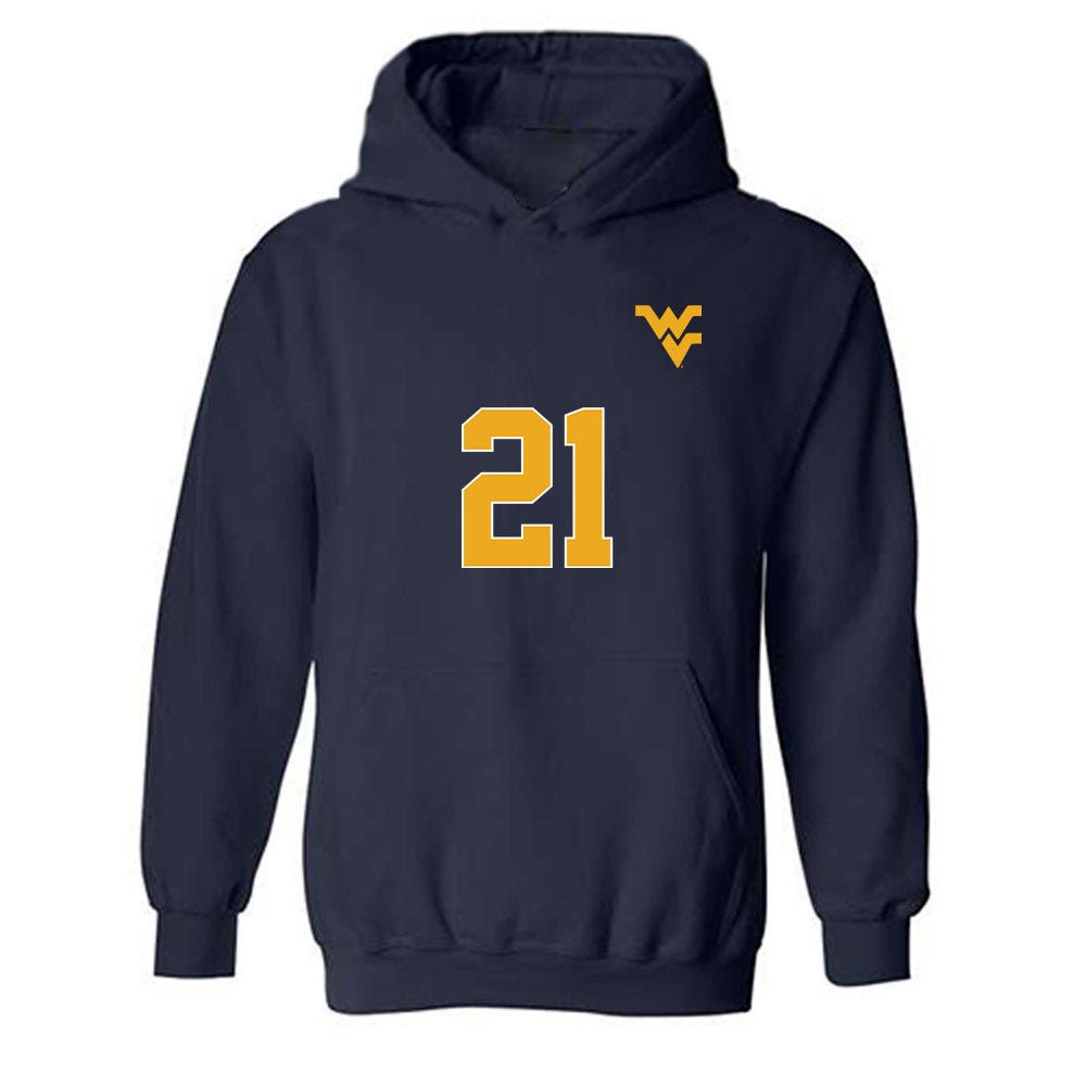 West Virginia - NCAA Women's Soccer : Alexis Re - Replica Shersey Hooded Sweatshirt-0