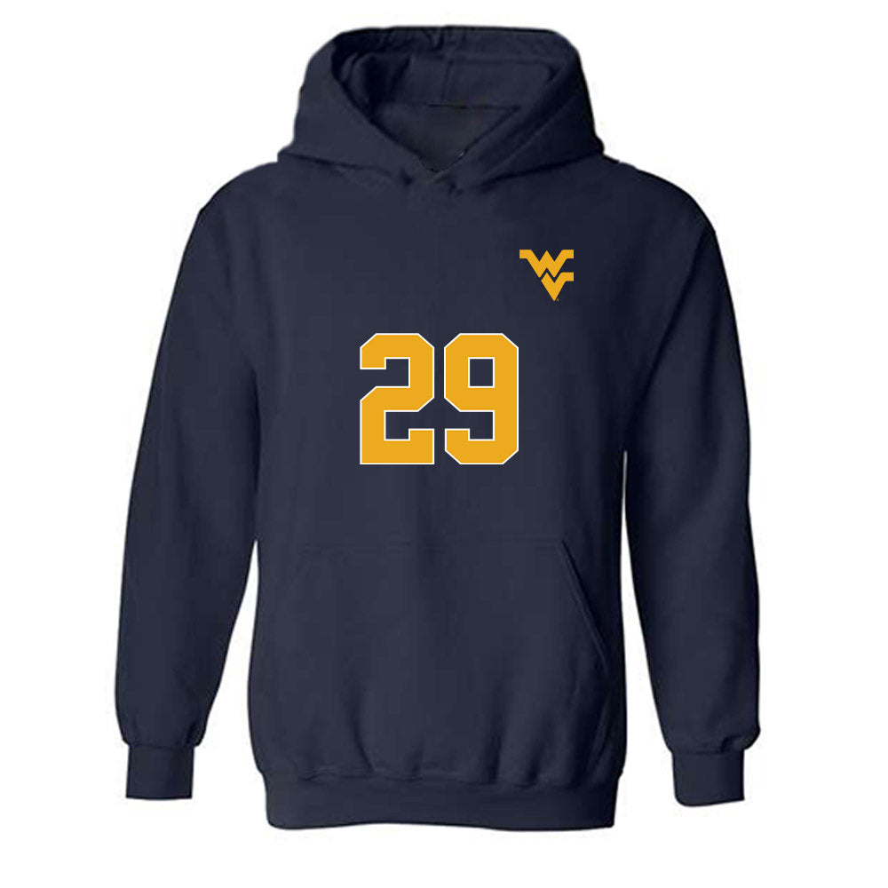 West Virginia - NCAA Women's Soccer : Josie Johnson - Replica Shersey Hooded Sweatshirt-0