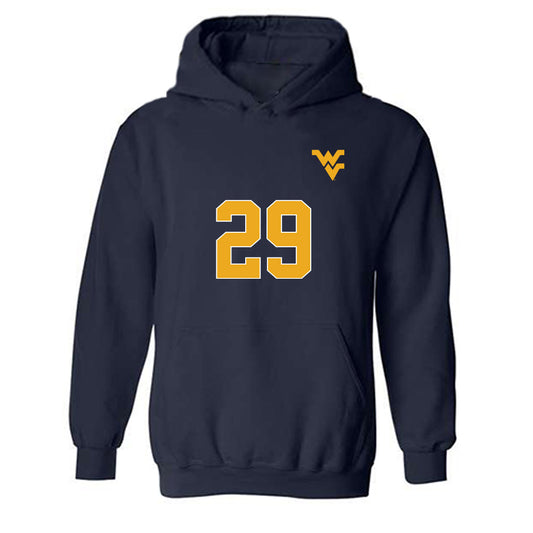 West Virginia - NCAA Women's Soccer : Josie Johnson - Replica Shersey Hooded Sweatshirt-0