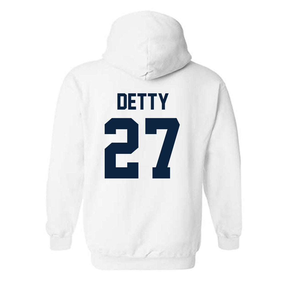 Xavier - NCAA Men's Soccer : Ely Detty - Replica Shersey Hooded Sweatshirt-1
