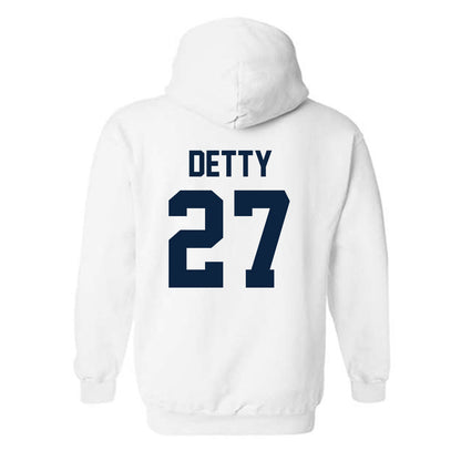 Xavier - NCAA Men's Soccer : Ely Detty - Replica Shersey Hooded Sweatshirt-1