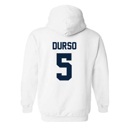 Xavier - NCAA Men's Soccer : Ryan Durso - Replica Shersey Hooded Sweatshirt-1