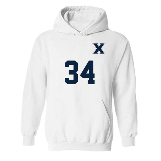 Xavier - NCAA Men's Soccer : Connor Dora - Replica Shersey Hooded Sweatshirt-0