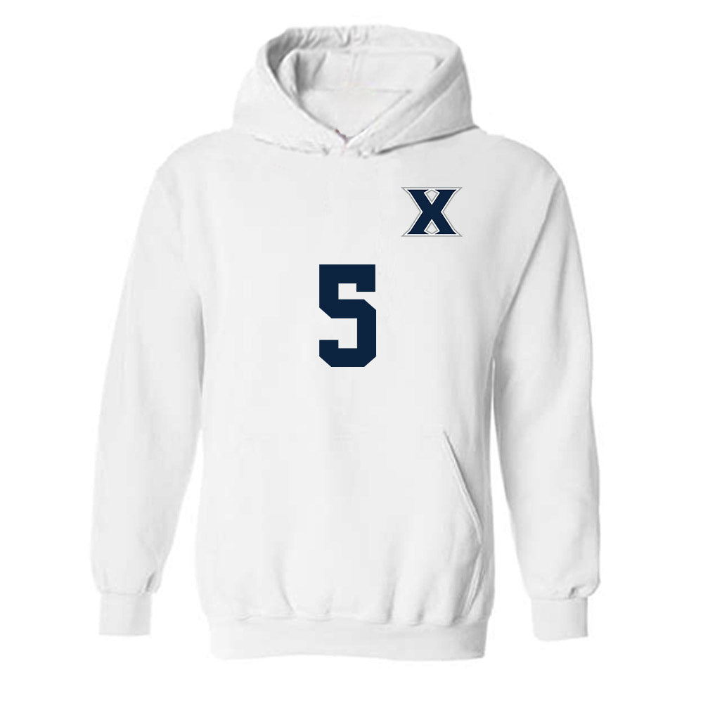 Xavier - NCAA Men's Soccer : Ryan Durso - Replica Shersey Hooded Sweatshirt-0