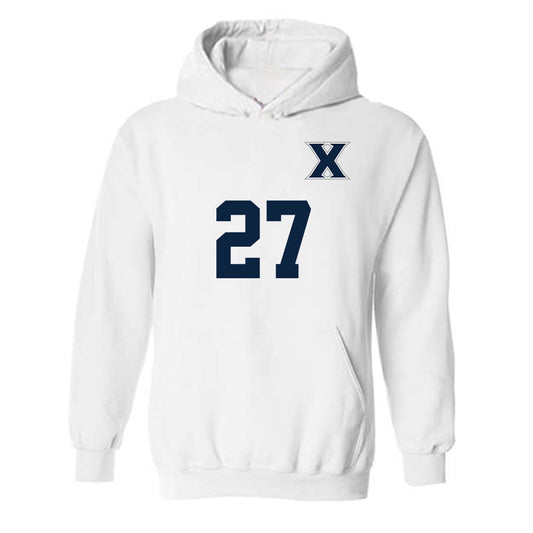Xavier - NCAA Men's Soccer : Ely Detty - Replica Shersey Hooded Sweatshirt-0