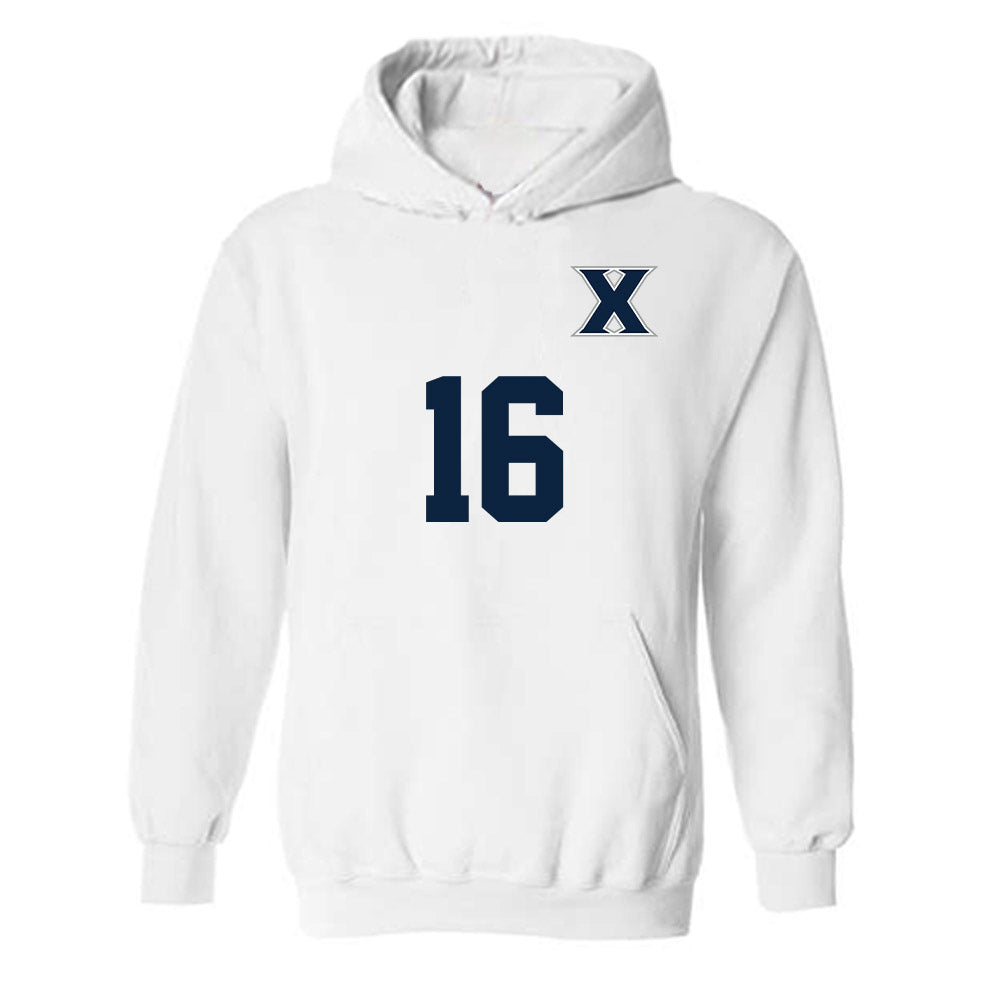 Xavier - NCAA Men's Soccer : Alejandro Silvestrini - Replica Shersey Hooded Sweatshirt-0