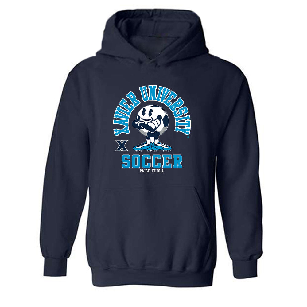 Xavier - NCAA Women's Soccer : Paige Kudla - Fashion Shersey Hooded Sweatshirt-0