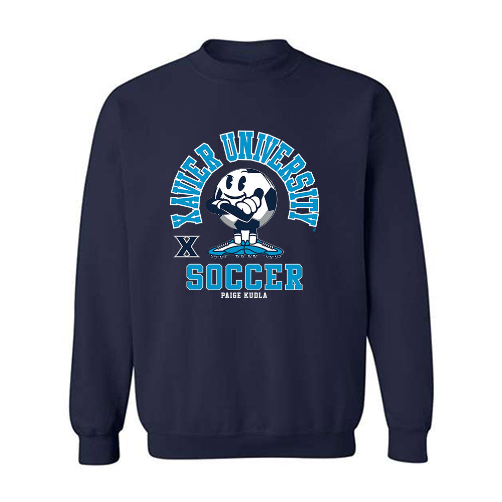 Xavier - NCAA Women's Soccer : Paige Kudla - Fashion Shersey Crewneck Sweatshirt-0