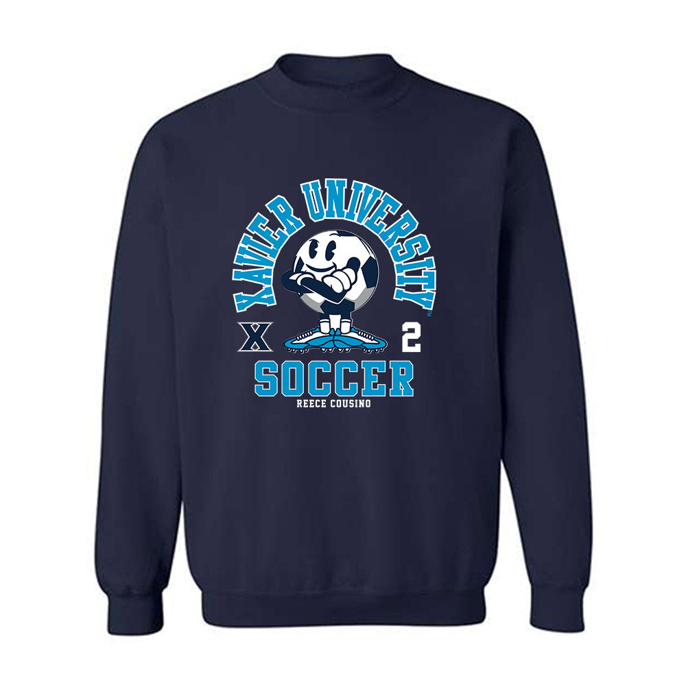 Xavier - NCAA Men's Soccer : Reece Cousino - Fashion Shersey Crewneck Sweatshirt-0