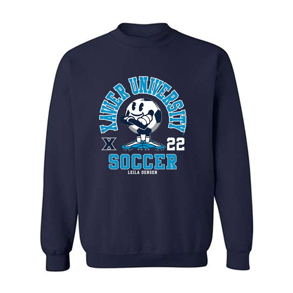 Xavier - NCAA Women's Soccer : Leila Densen - Fashion Shersey Crewneck Sweatshirt-0