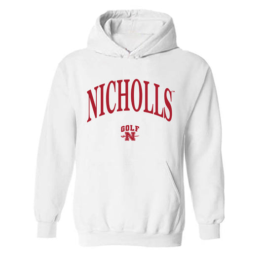 Nicholls State - NCAA Men's Golf : Elliott Aucoin - Classic Fashion Shersey Hooded Sweatshirt-0