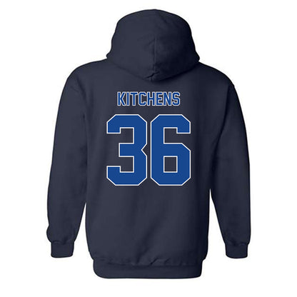 Georgia State - NCAA Football : Braxton Kitchens - Classic Fashion Shersey Hooded Sweatshirt-1