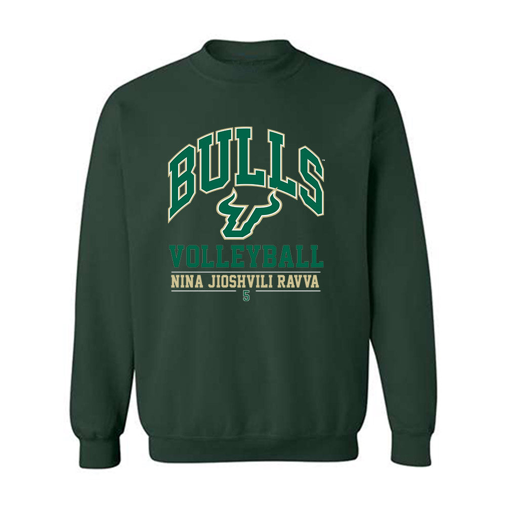 USF - NCAA Women's Volleyball : Nina Jioshvili Ravva - Classic Fashion Shersey Crewneck Sweatshirt-0