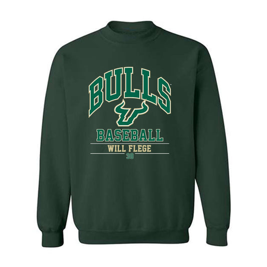 USF - NCAA Baseball : Will Flege - Classic Fashion Shersey Crewneck Sweatshirt-0