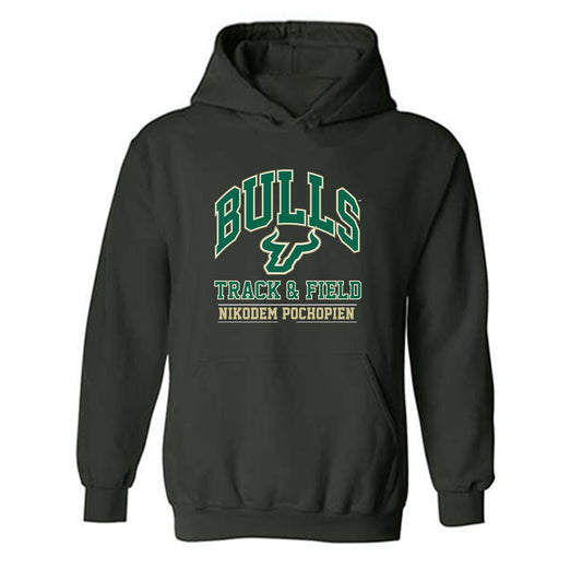 USF - NCAA Men's Track & Field : Nikodem Pochopien - Classic Fashion Shersey Hooded Sweatshirt-0