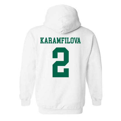 USF - NCAA Women's Basketball : Yana Karamfilova - Classic Fashion Shersey Hooded Sweatshirt-1