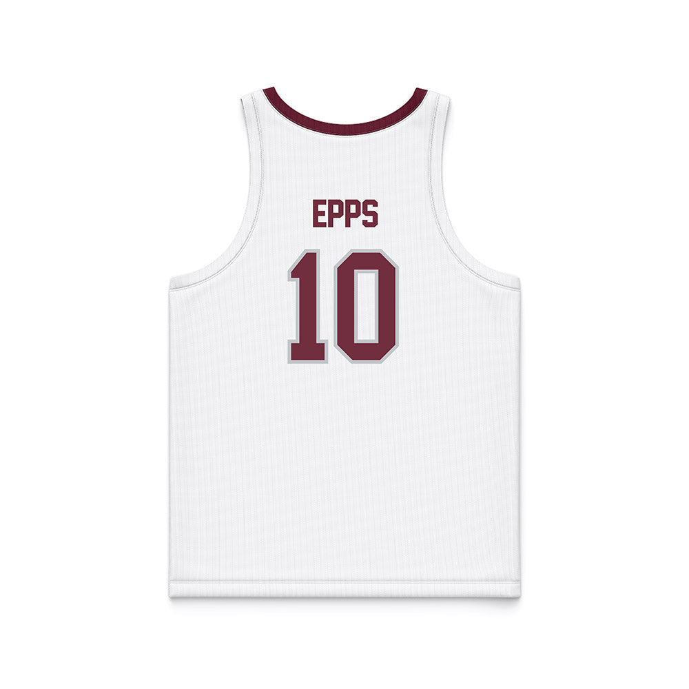 Mississippi State - NCAA Men's Basketball : Jayden Epps - White Basketball Jersey-1