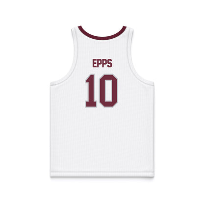 Mississippi State - NCAA Men's Basketball : Jayden Epps - White Basketball Jersey-1