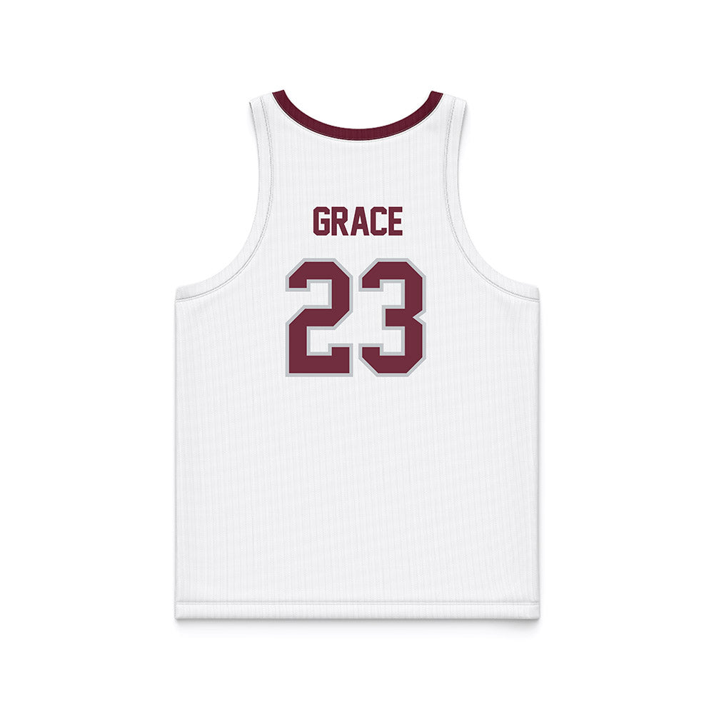 Mississippi State - NCAA Men's Basketball : King Grace - White Basketball Jersey-1