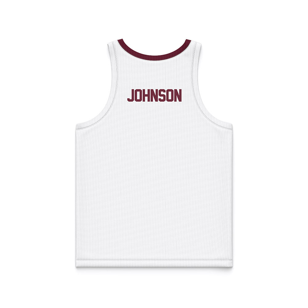 Mississippi State - NCAA Men's Basketball : Rj Johnson - White Basketball Jersey-1
