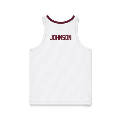 Mississippi State - NCAA Men's Basketball : Rj Johnson - White Basketball Jersey-1