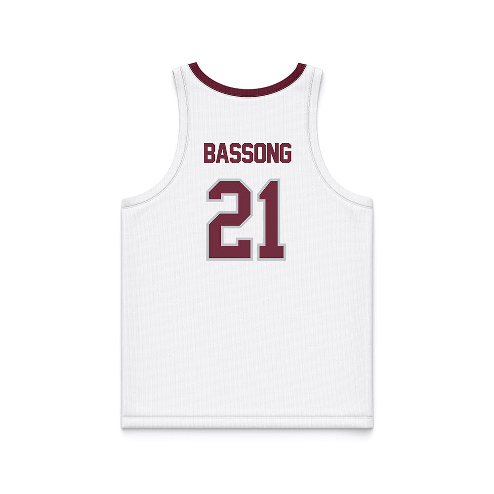 Mississippi State - NCAA Men's Basketball : Thomas Bassong - White Basketball Jersey-1