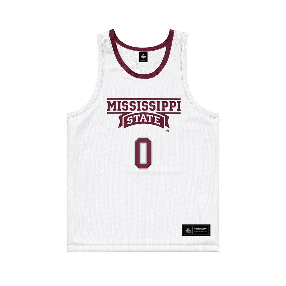 Mississippi State - NCAA Men's Basketball : Jamarion Davis-Fleming - White Basketball Jersey-0