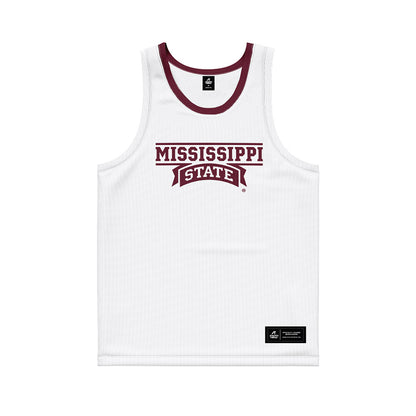 Mississippi State - NCAA Men's Basketball : Rj Johnson - White Basketball Jersey-0