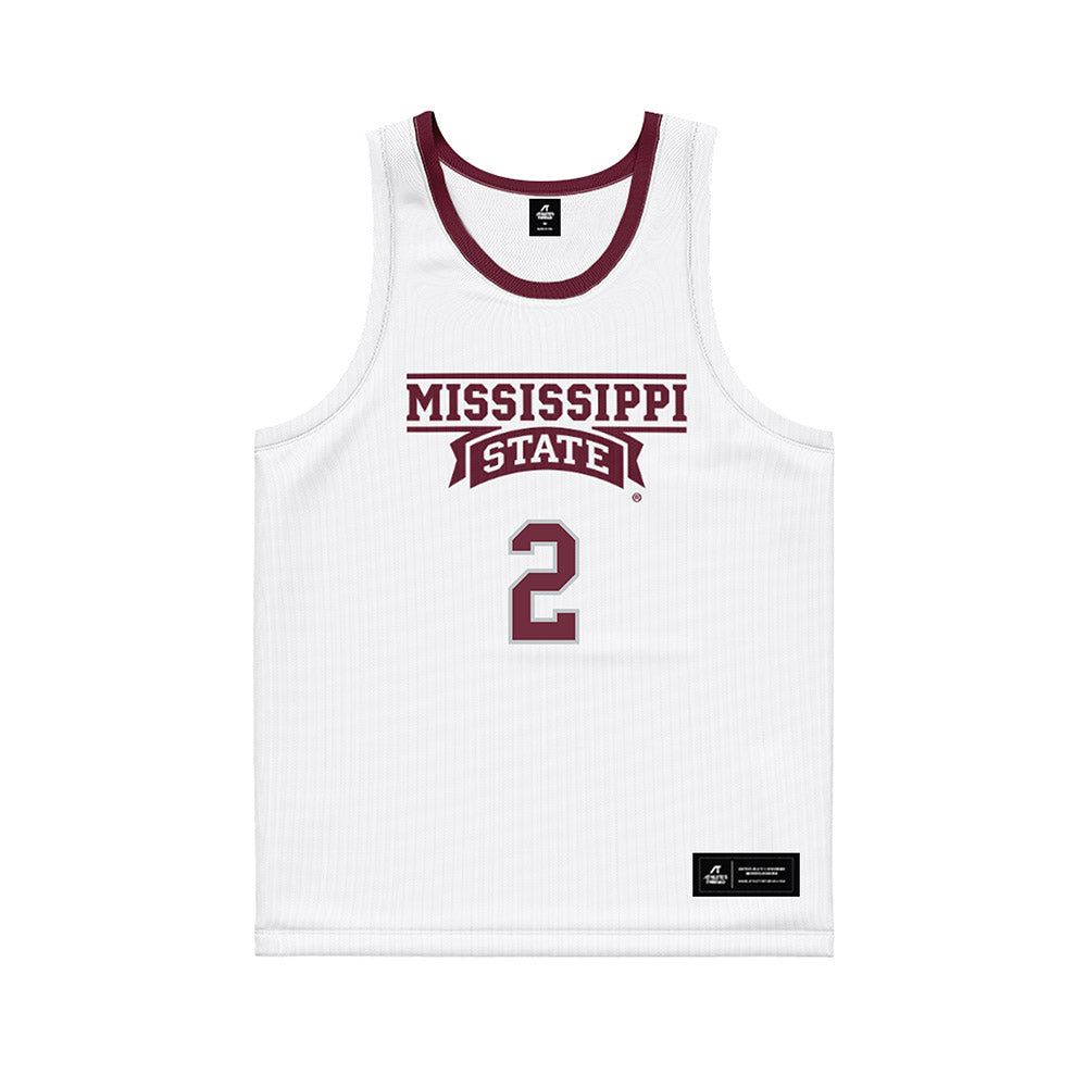 Mississippi State - NCAA Men's Basketball : Jaborri Mcghee - White Basketball Jersey-0