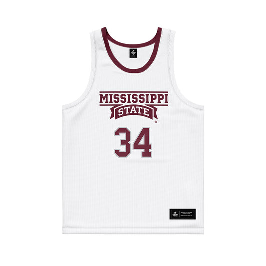 Mississippi State - NCAA Men's Basketball : Gai Atem - White Basketball Jersey-0