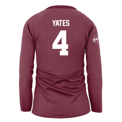 Mississippi State - NCAA Women's Volleyball : mckenna yates - Maroon Volleyball Jersey-1