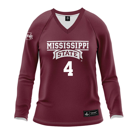 Mississippi State - NCAA Women's Volleyball : mckenna yates - Maroon Volleyball Jersey-0