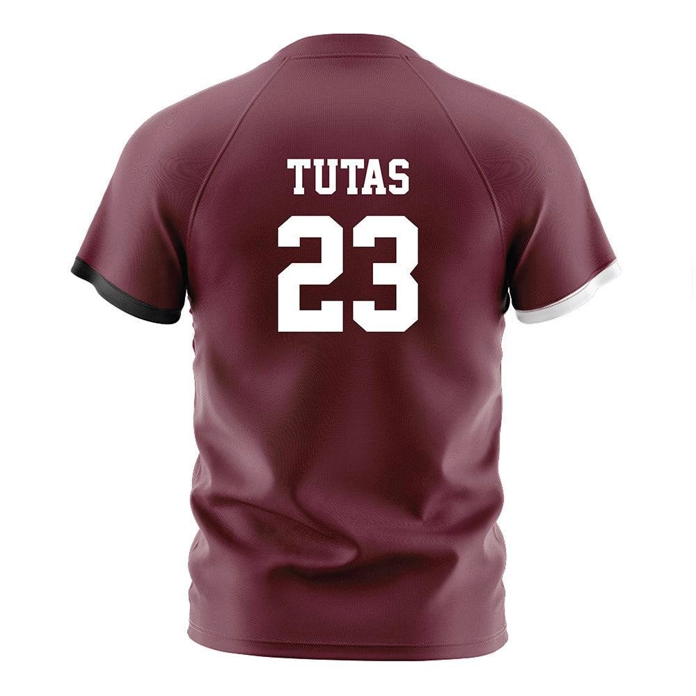 Mississippi State - NCAA Women's Soccer : Ashley Tutas - Maroon Soccer Jersey-1