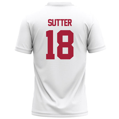 Alabama - NCAA Football : Mack Sutter - White Football Jersey-1