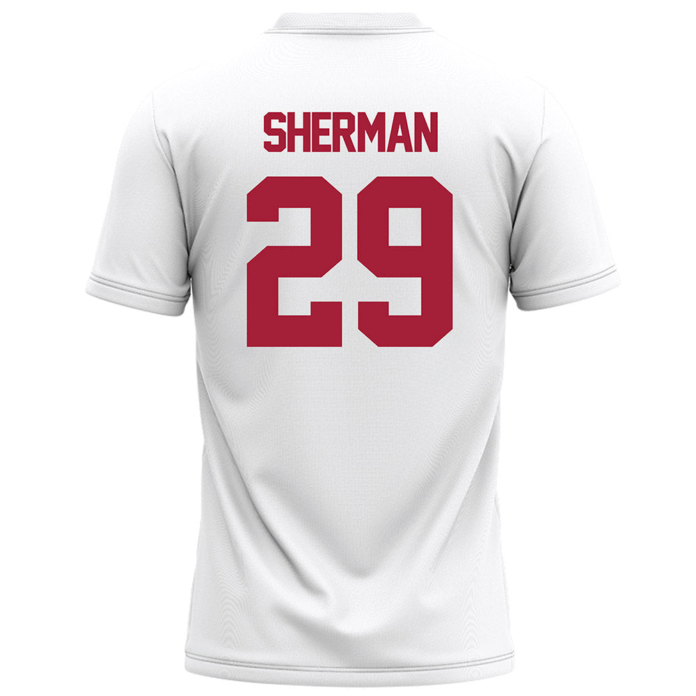 Alabama - NCAA Football : Nick Sherman - White Football Jersey-1