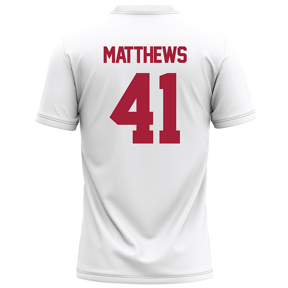 Alabama - NCAA Football : Jamarion Matthews - White Football Jersey-1