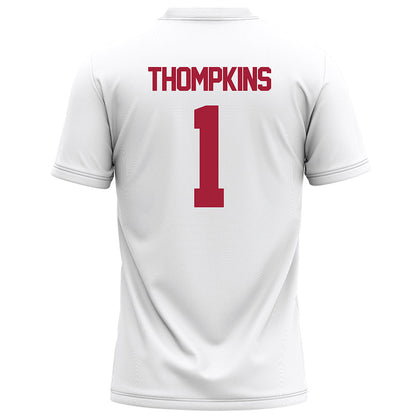 Alabama - NCAA Football : Devan Thompkins - White Football Jersey-1