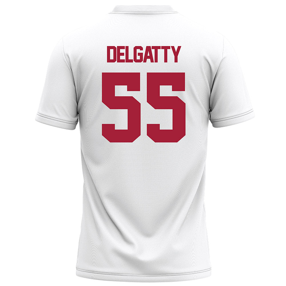 Alabama - NCAA Football : Racin Delgatty - White Football Jersey-1