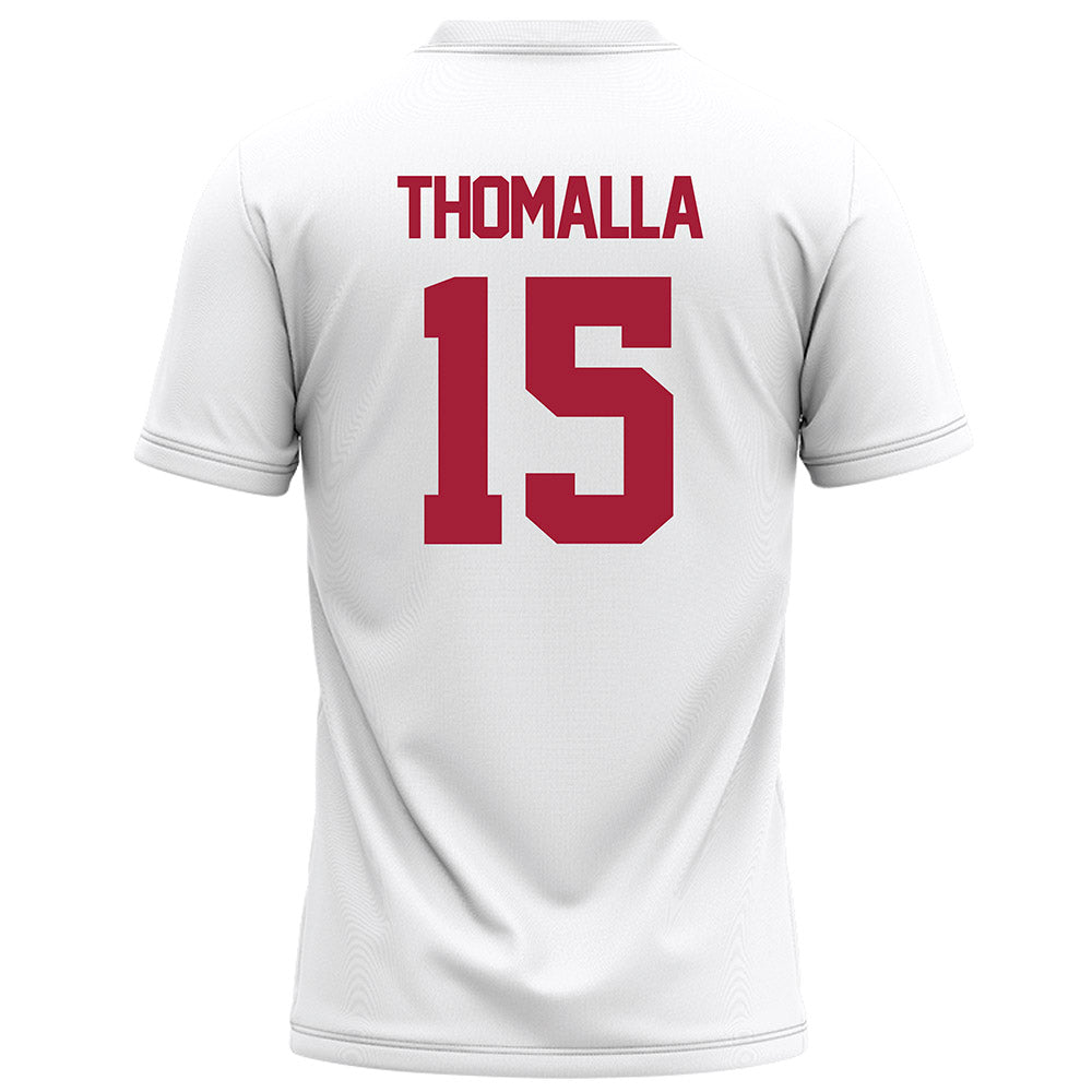 Alabama - NCAA Football : Jett Thomalla - White Football Jersey-1