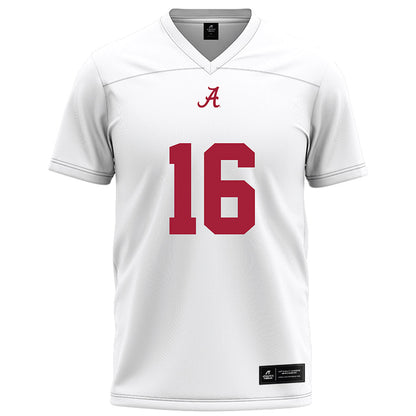 Alabama - NCAA Football : Jorden Edmonds - White Football Jersey-0