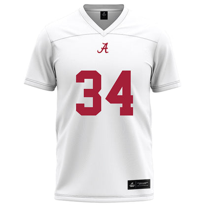 Alabama - NCAA Football : London Hill - White Football Jersey-0