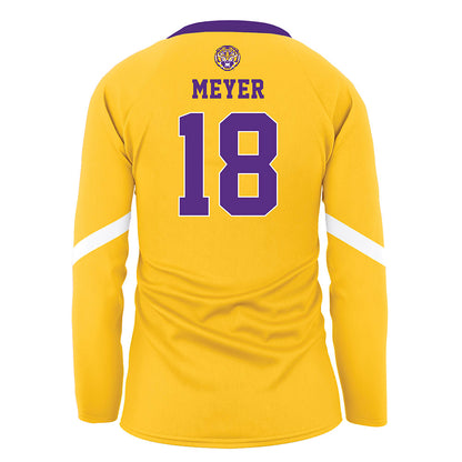 LSU - NCAA Women's Volleyball : Zayna Meyer - Gold Volleyball Jersey-1