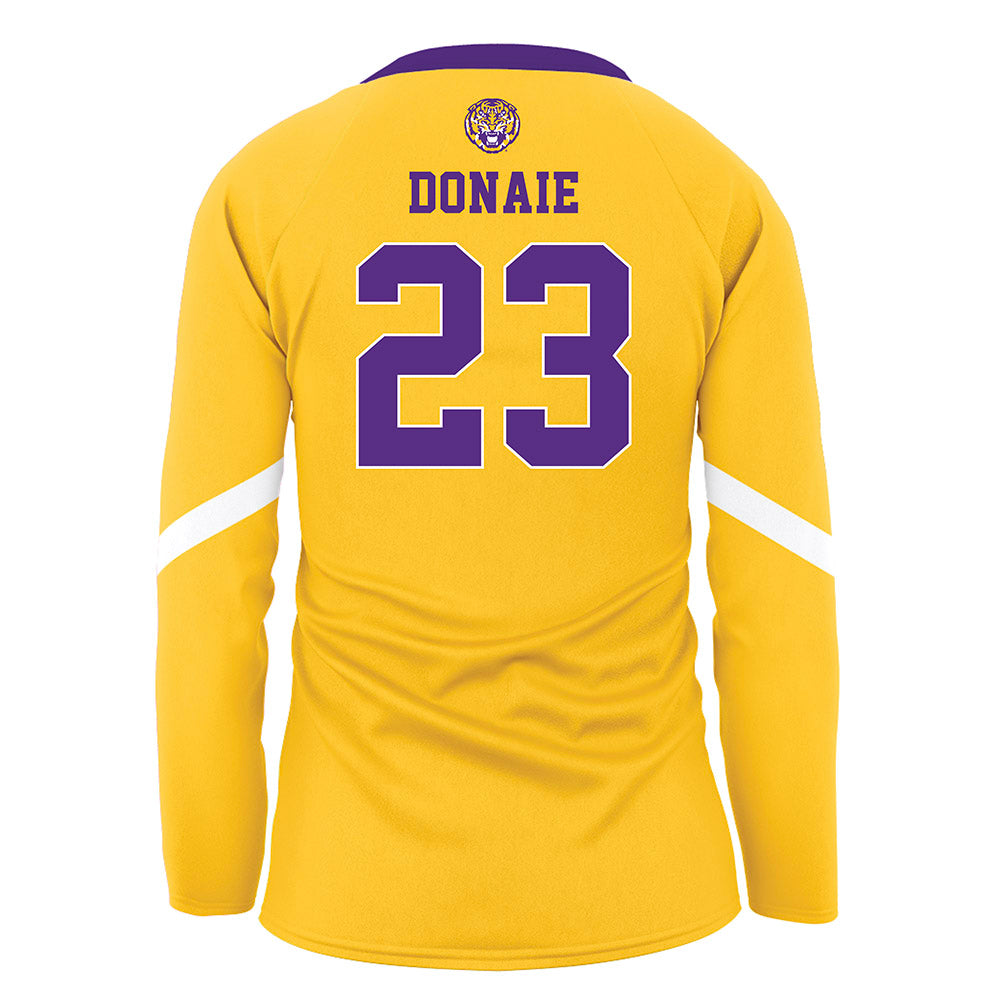 LSU - NCAA Women's Volleyball : Sanaa Donaie - Gold Volleyball Jersey-1