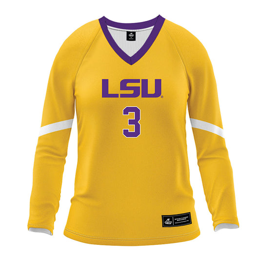 LSU - NCAA Women's Volleyball : Aly Kirkhoff - Gold Volleyball Jersey-0