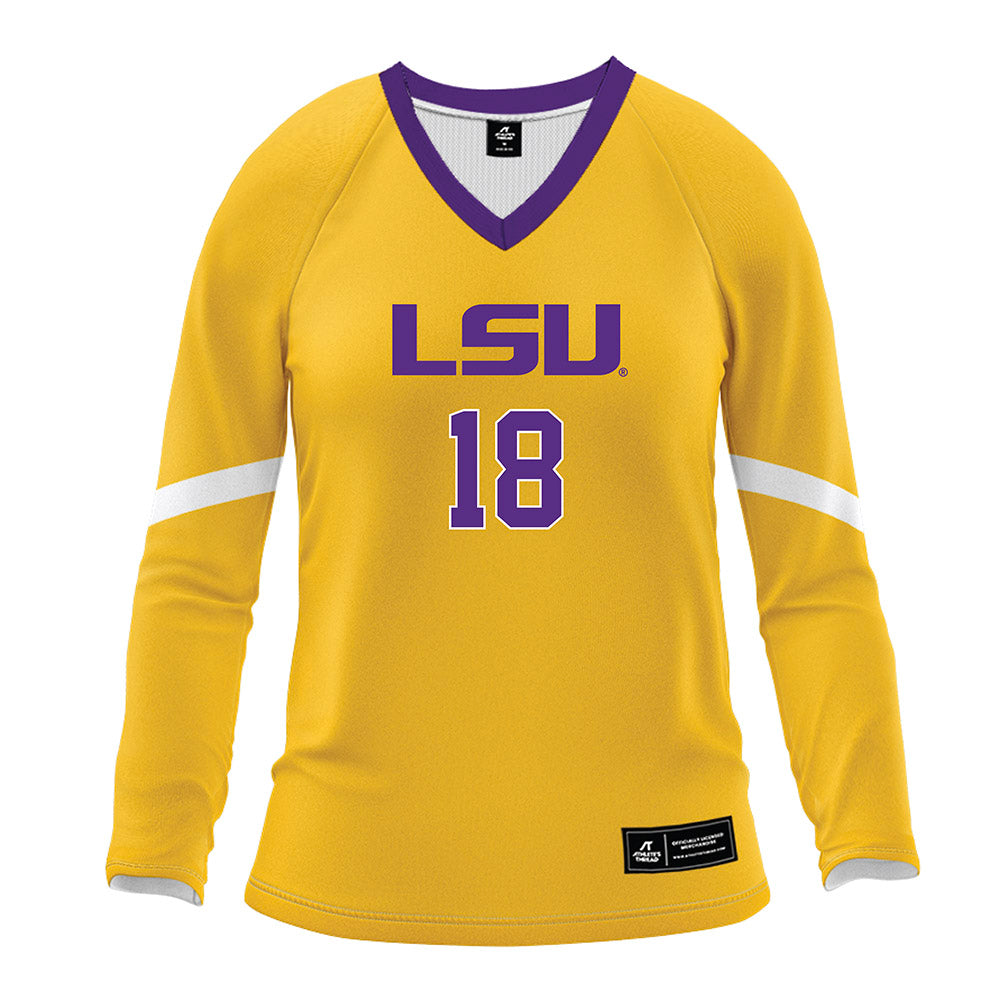 LSU - NCAA Women's Volleyball : Zayna Meyer - Gold Volleyball Jersey-0