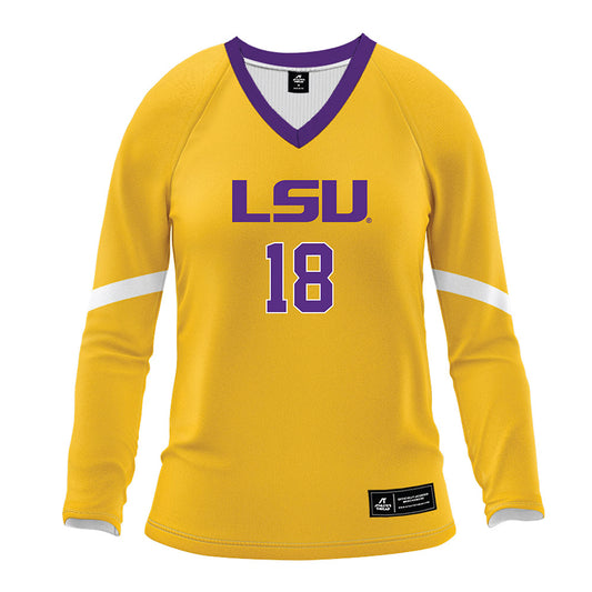 LSU - NCAA Women's Volleyball : Zayna Meyer - Gold Volleyball Jersey-0